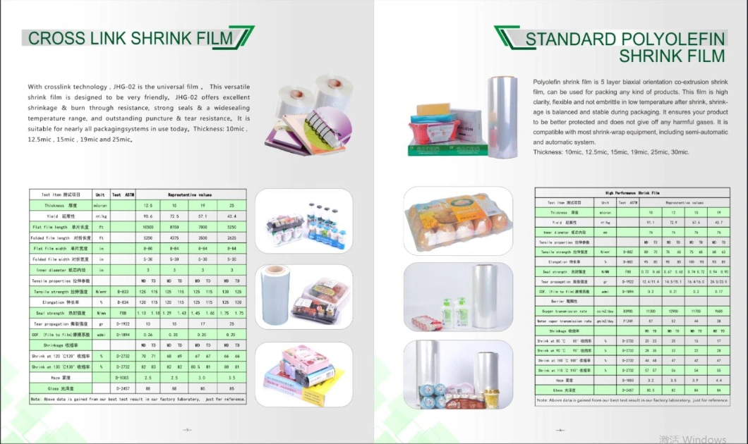 Eco-Friendly POF Plastic Print Shrink Film/Bag Food Grade Recyclable Packaging Daily Necessities Polyolefin