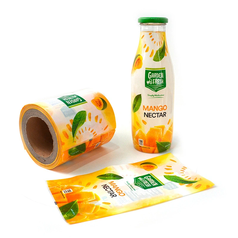 Food Grade Perforated Printable Heat Shrink PVC/Pet Film Roll Sleeves Wrap Band Label Seal for Water/Energy/Juice Drink Bottle