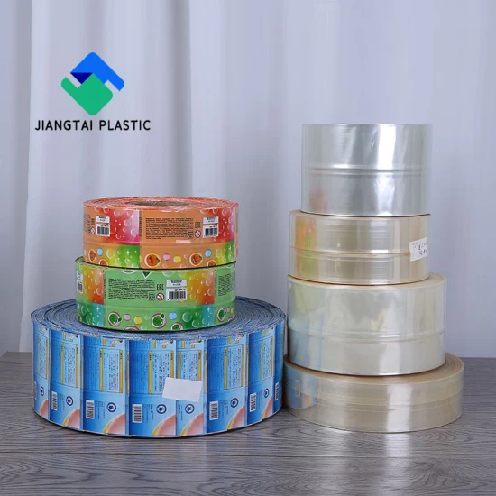 Jiangtai Customized Print Color Wrap Film Tunnel Water Bottle PVC Heat Shrink Sleeve Label