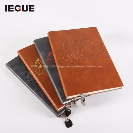 Custom Promotional Hardcover A5 Size PU School Paper Notebook