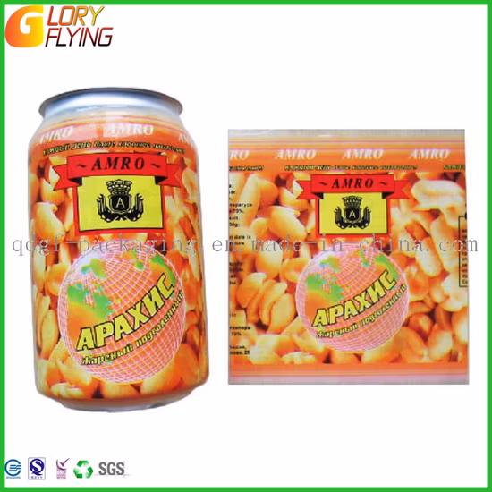 Plastic PVC Shrink Labels Packaging Sleeve for Beverage Cans, Drinking Water and Other Food Packaging Shrinkage Sleeve PETG/POF Shrink Film on Rolls for Bottles