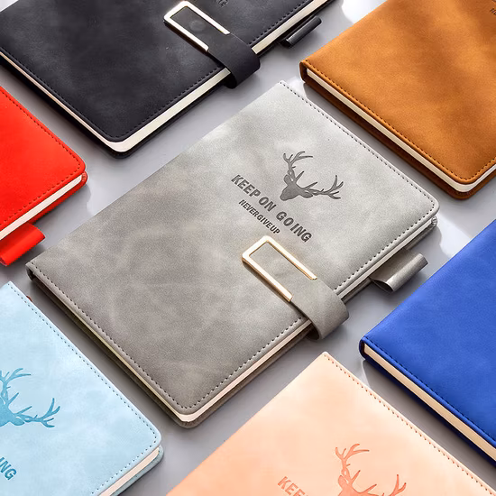 Minimalism Metal Good Feeling PU Notebook with Buckle Wholesale A5 Notebook