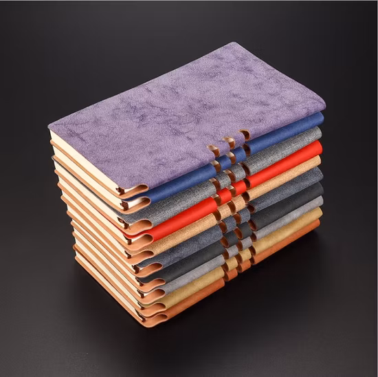 Leather PU Hardcover Notebook Office Supply Diary Book with Custom Logo